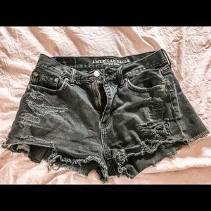 Black Jean shorts